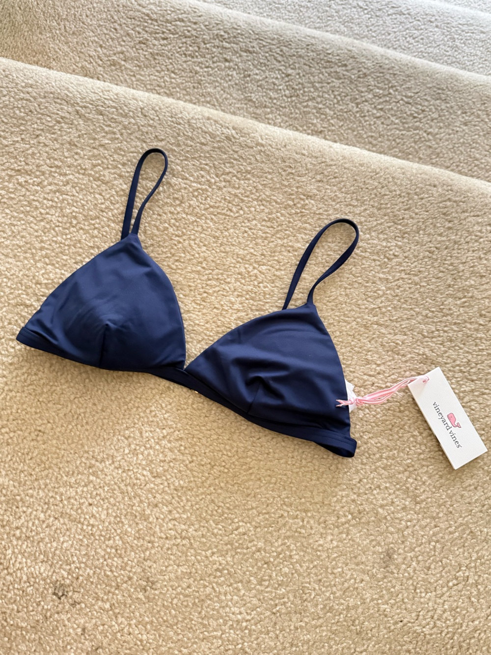 NWT Vineyard Vines Navy Triangle Bikini Top